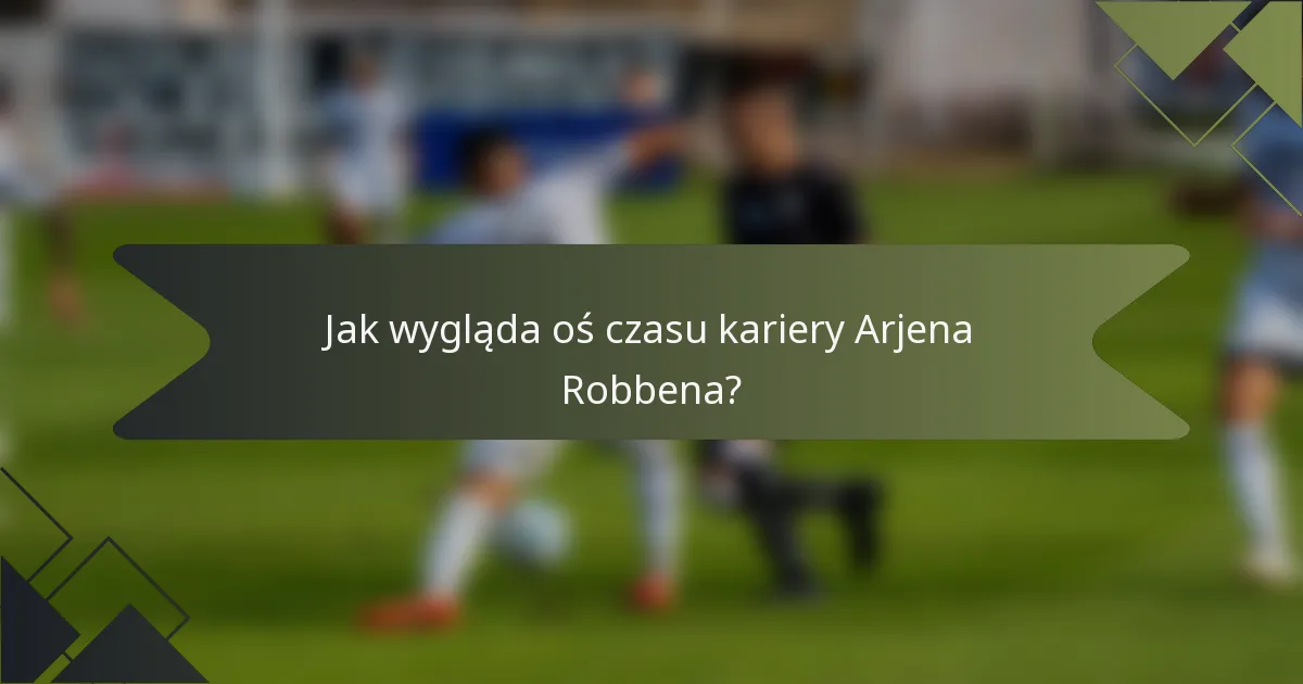 Jak wygląda oś czasu kariery Arjena Robbena?